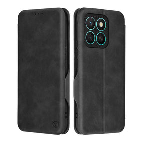 Husa de protectie Techsuit Safe Wallet Plus compatibil cu Honor X8c, Negru