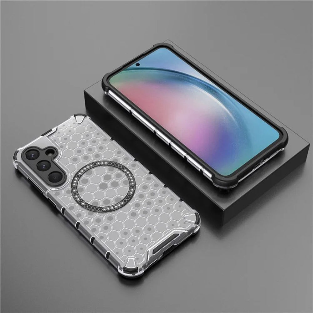 Husa de protectie Techsuit HoneyComb Shield MagSafe compatibil cu Samsung Galaxy A35 5G, Alb