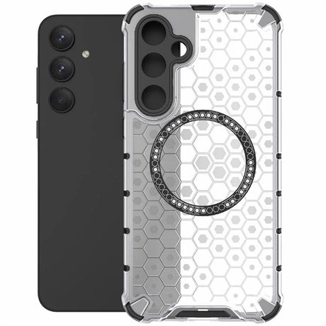 Husa de protectie Techsuit HoneyComb Shield MagSafe compatibil cu Samsung Galaxy A55 5G, Alb