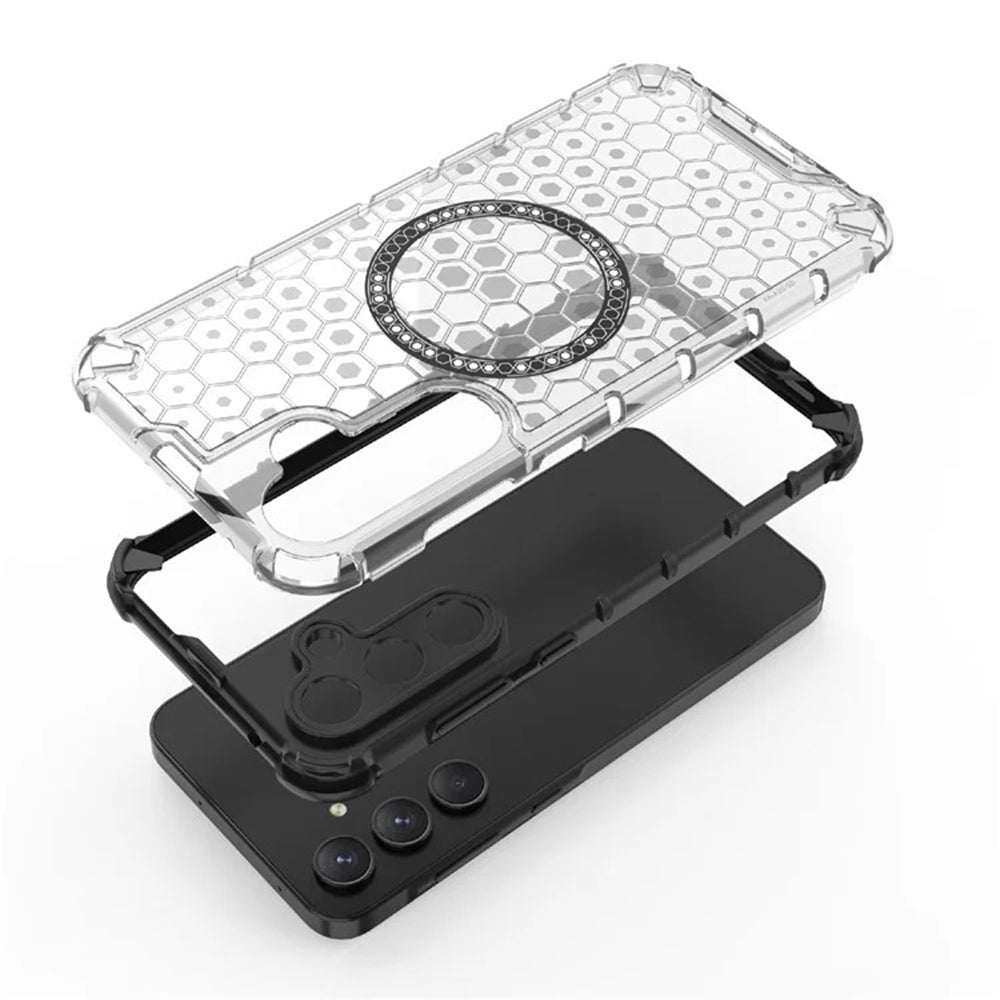 Husa de protectie Techsuit HoneyComb Shield MagSafe compatibil cu Samsung Galaxy A55 5G, Negru