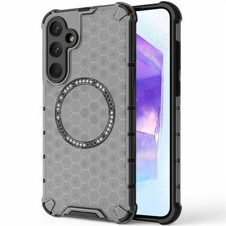 Husa de protectie Techsuit HoneyComb Shield MagSafe compatibil cu Samsung Galaxy A55 5G, Negru