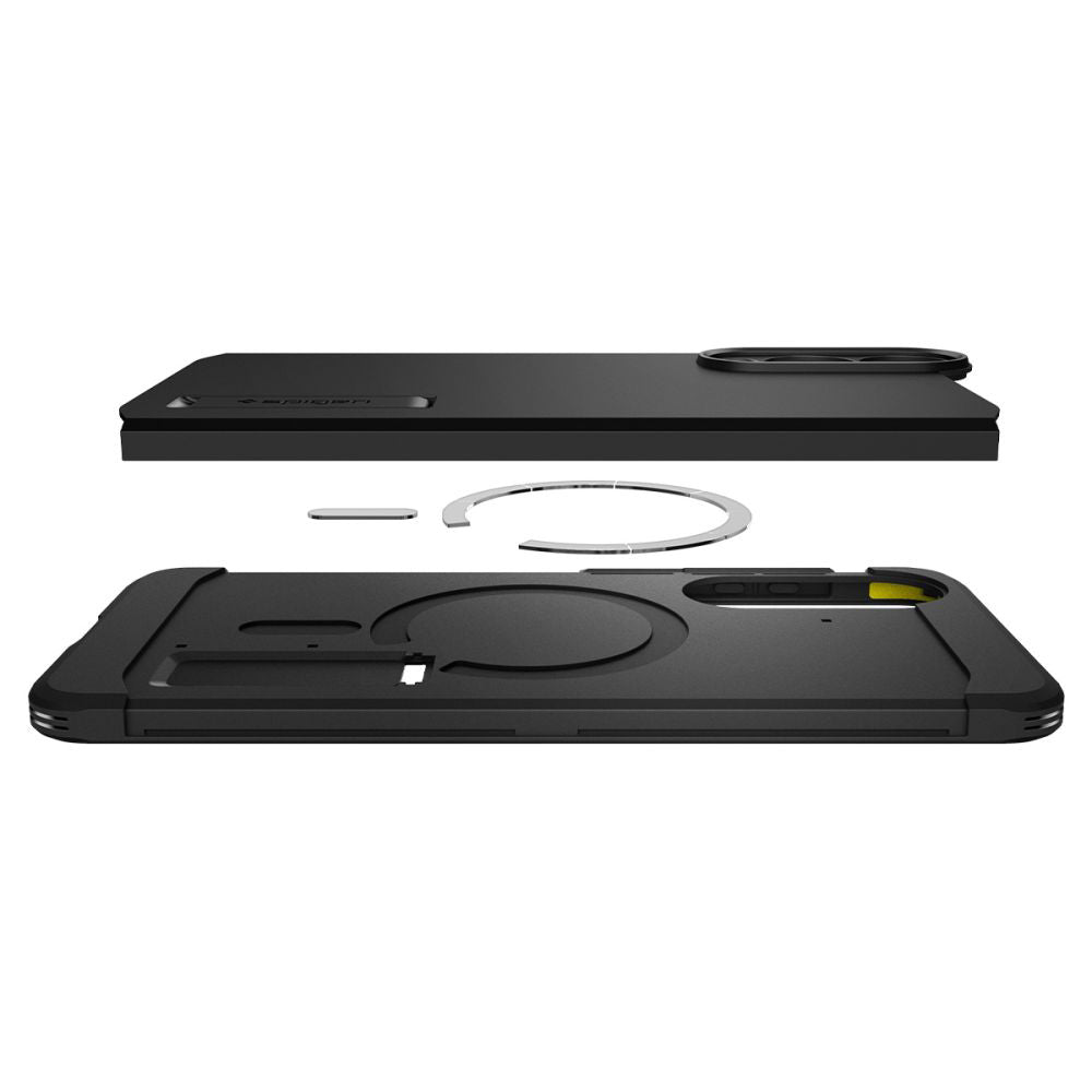 Husa de protectie Spigen Tough Armor MagSafe (ACS09422) compatibil cu Samsung Galaxy S25 Edge, Negru