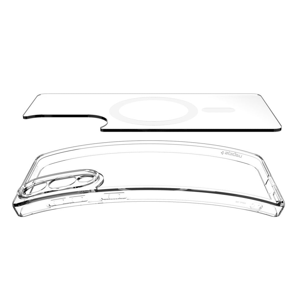 Husa de protectie Spigen Ultra Hybrid MagSafe (ACS09418) compatibil cu Samsung Galaxy S25 Edge, Transparent / White