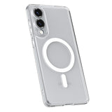 Husa de protectie Spigen Ultra Hybrid MagSafe (ACS09418) compatibil cu Samsung Galaxy S25 Edge, Transparent / White