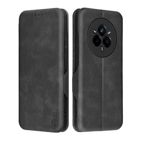 Husa de protectie Techsuit Safe Wallet Plus compatibil cu Realme 14 Pro, Negru