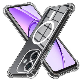 Husa de protectie Techsuit Shockproof Clear Silicone MagSafe compatibil cu Oppo A40 4G, Transparent