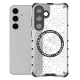 Husa de protectie Techsuit HoneyComb Shield MagSafe compatibil cu Samsung Galaxy S24, Alb