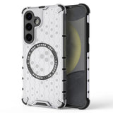 Husa de protectie Techsuit HoneyComb Shield MagSafe compatibil cu Samsung Galaxy S24, Alb