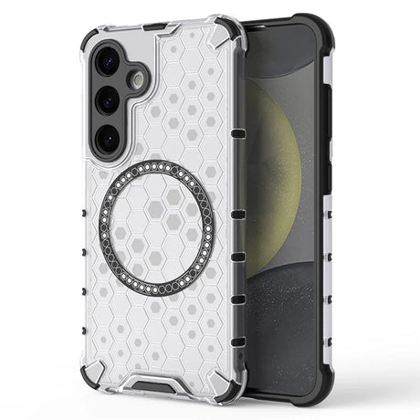 Husa de protectie Techsuit HoneyComb Shield MagSafe compatibil cu Samsung Galaxy S24, Alb