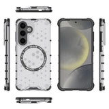 Husa de protectie Techsuit HoneyComb Shield MagSafe compatibil cu Samsung Galaxy S24, Alb