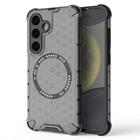 Husa de protectie Techsuit HoneyComb Shield MagSafe compatibil cu Samsung Galaxy S24, Negru