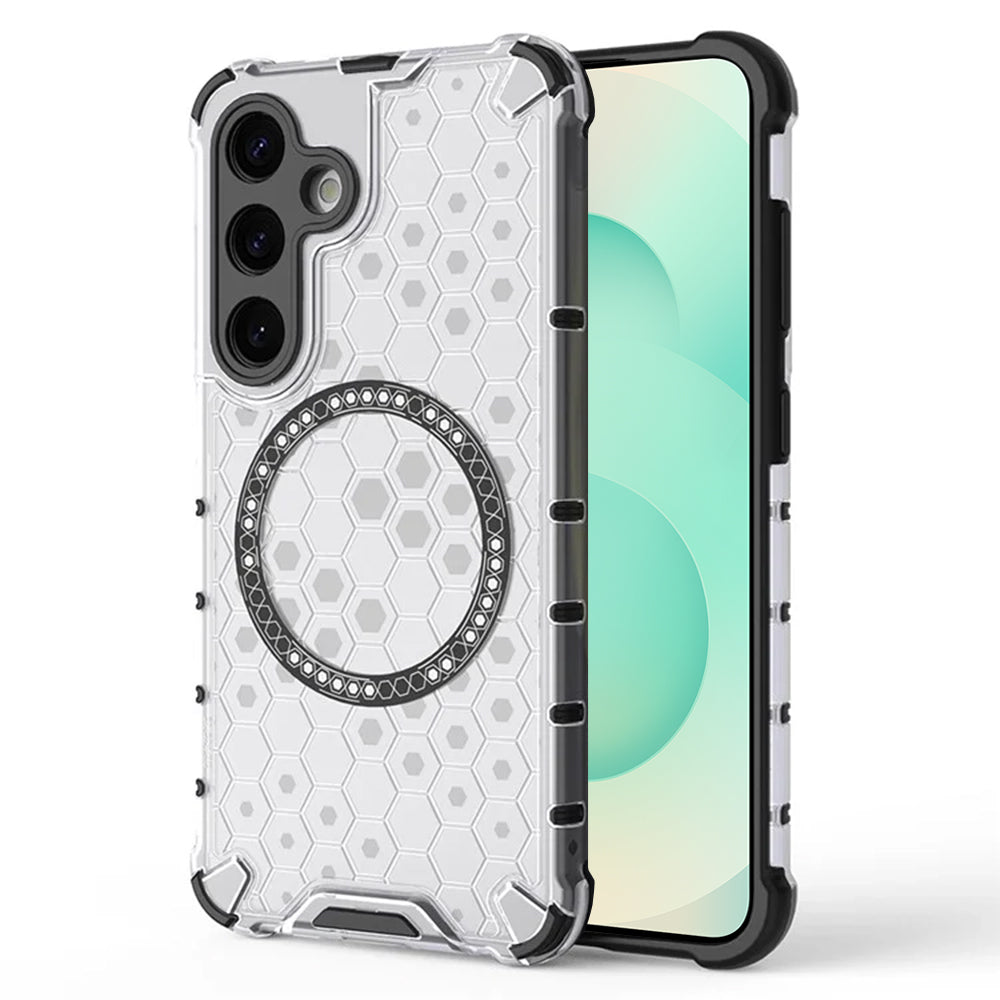 Husa de protectie Techsuit HoneyComb Shield MagSafe compatibil cu Samsung Galaxy S25 Plus, Alb