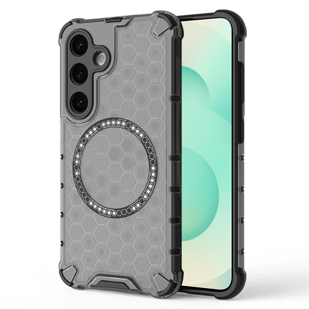 Husa de protectie Techsuit HoneyComb Shield MagSafe compatibil cu Samsung Galaxy S25 Plus, Negru