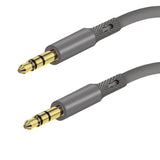 Adaptor Techsuit Premium Cable Adapter SoundFleX (AC3), 3.5mm to Jack, Hi-Fi Quality, Silica Gel, 1m, Gri