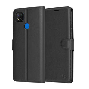 Husa de protectie Techsuit Leather Folio compatibil cu Xiaomi Redmi 9C / Redmi 9C NFC, Negru