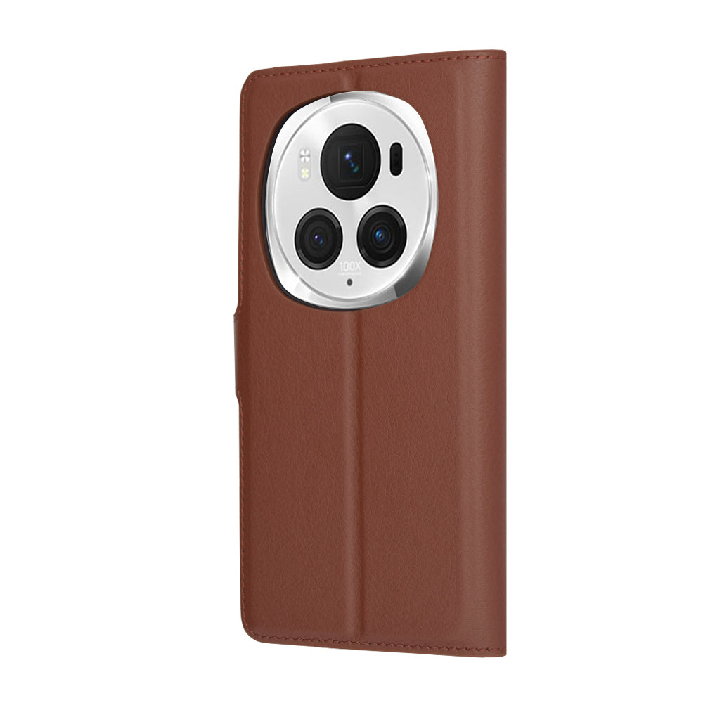 Husa de protectie Techsuit Leather Folio compatibil cu Honor Magic6 Pro, Maro