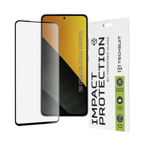 Folie de protectie Techsuit 111D Full Cover / Full Glue Glass compatibil cu Xiaomi Poco M7 Pro 5G, Negru