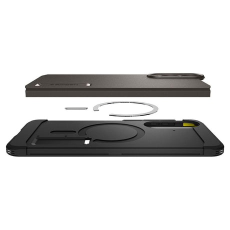 Husa de protectie Spigen Tough Armor MagSafe (ACS09423) compatibil cu Samsung Galaxy S25 Edge, Gunmetal