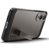 Husa de protectie Spigen Tough Armor MagSafe (ACS09423) compatibil cu Samsung Galaxy S25 Edge, Gunmetal