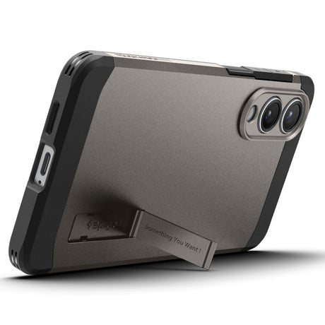 Husa de protectie Spigen Tough Armor MagSafe (ACS09423) compatibil cu Samsung Galaxy S25 Edge, Gunmetal