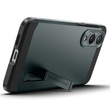 Husa de protectie Spigen Tough Armor MagSafe (ACS09424) compatibil cu Samsung Galaxy S25 Edge, Abyss Green