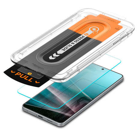Folie de protectie Spigen Glas.tR EZ-FIT Pro (AGL09411) compatibil cu Samsung Galaxy S25 Edge, Transparent