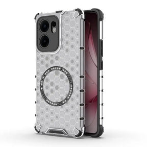 Husa de protectie Techsuit HoneyComb Shield MagSafe compatibil cu Oppo Reno13 F 4G / Reno13 F 5G / Reno13 FS 5G, Alb