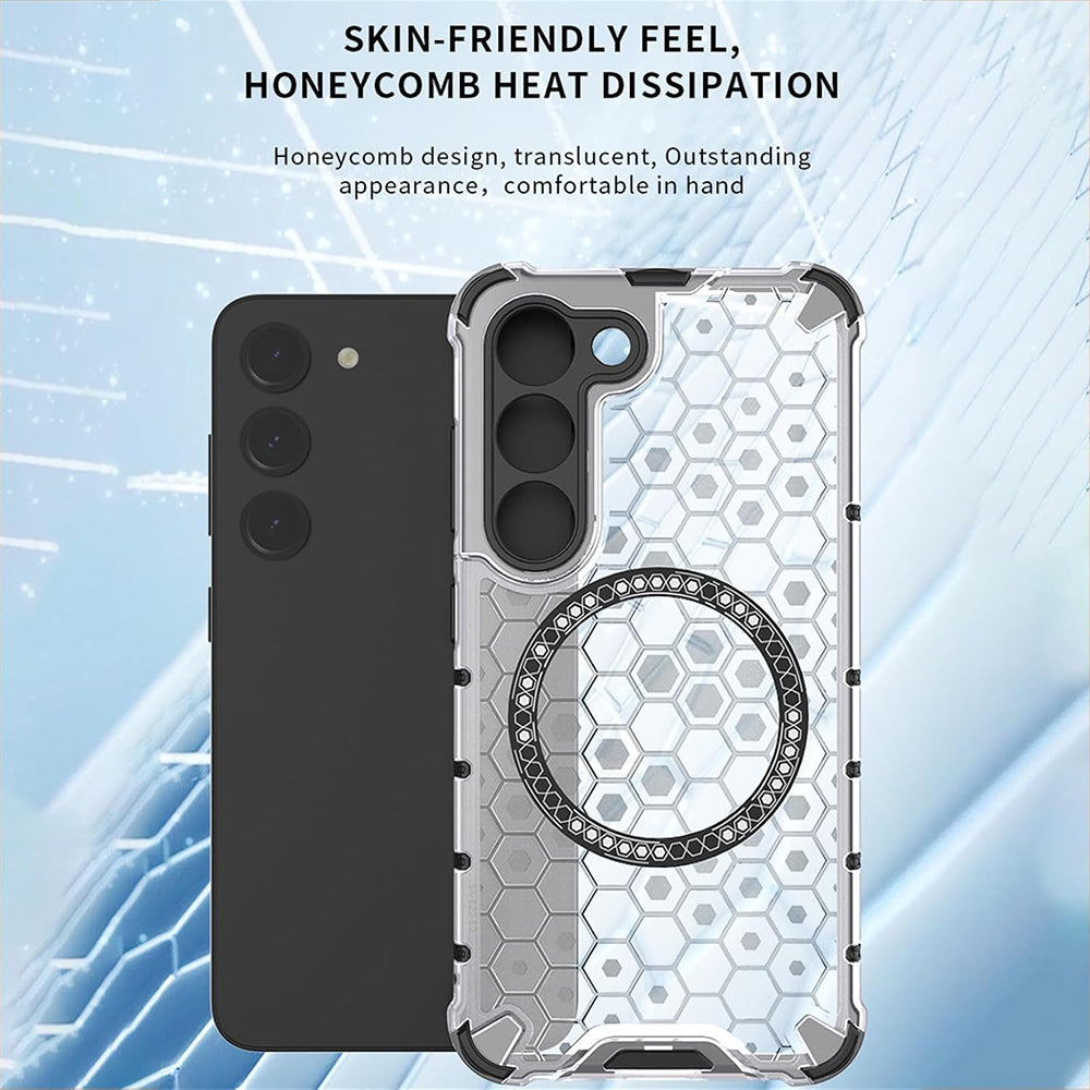 Husa de protectie Techsuit HoneyComb Shield MagSafe compatibil cu Honor 400 Lite, Alb