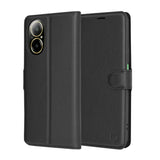 Husa de protectie Techsuit Leather Folio compatibil cu Realme C67 4G, Negru