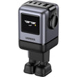 Incarcator Ugreen Uno RG X688 (45515B), with TFT Display, GaN, Super Fast Charging, USB, 3x Type-C, QC, 100W, 3A, Gri