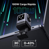 Incarcator Ugreen Uno RG X688 (45515B), with TFT Display, GaN, Super Fast Charging, USB, 3x Type-C, QC, 100W, 3A, Gri