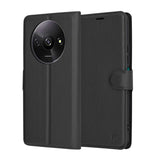 Husa de protectie Techsuit Leather Folio compatibil cu Xiaomi Redmi A3 / Redmi A3x, Negru