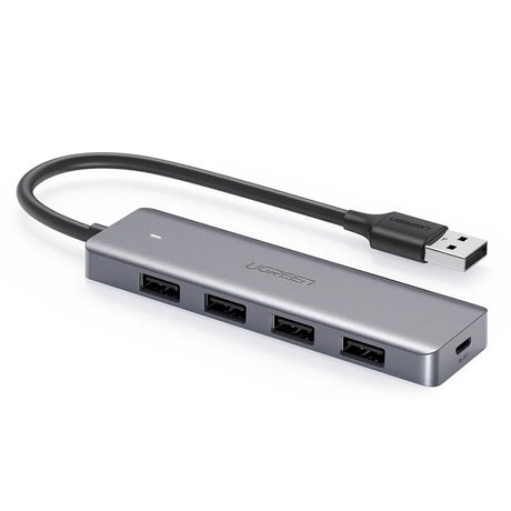 Hub/Dock Ugreen Docking Station CM512 (50985), USB to 4x USB3.0, 1x Micro-USB, Plug & Play, 5Gbps, 0.15m, Gri Spatial