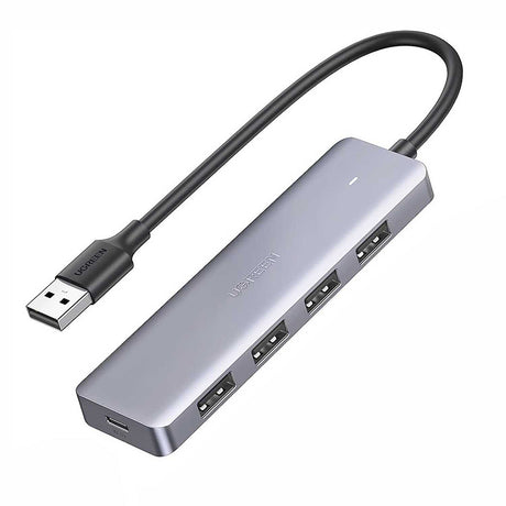 Hub/Dock Ugreen Docking Station CM512 (50985), USB to 4x USB3.0, 1x Micro-USB, Plug & Play, 5Gbps, 0.15m, Gri Spatial