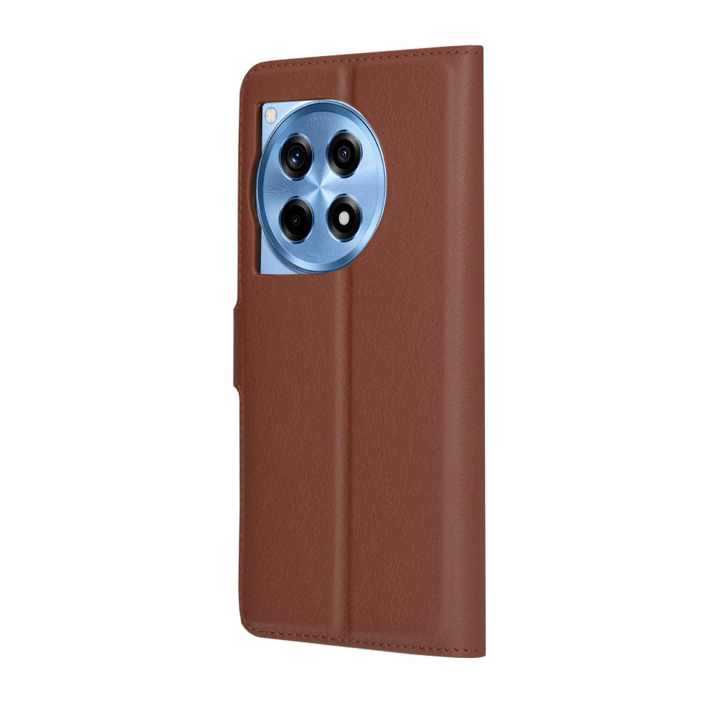 Husa de protectie Techsuit Leather Folio compatibil cu OnePlus 12R, Maro