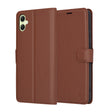 Husa de protectie Techsuit Leather Folio compatibil cu Samsung Galaxy A05, Maro