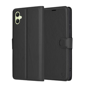 Husa de protectie Techsuit Leather Folio compatibil cu Samsung Galaxy A05, Negru