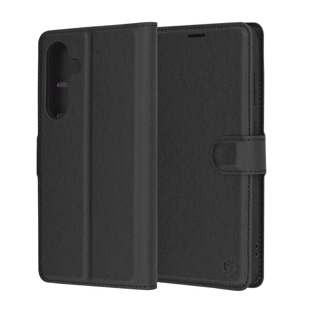 Husa de protectie Techsuit Leather Folio compatibil cu Samsung Galaxy S24 FE, Negru