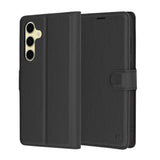 Husa de protectie Techsuit Leather Folio compatibil cu Samsung Galaxy S24 FE, Negru