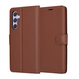 Husa de protectie Techsuit Leather Folio compatibil cu Samsung Galaxy A54, Maro