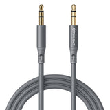 Adaptor Techsuit Premium Cable Adapter SoundFleX (AC3), 3.5mm to Jack, Hi-Fi Quality, Silica Gel, 1m, Gri