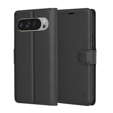 Husa de protectie Techsuit Leather Folio compatibil cu Google Pixel 9 Pro XL, Negru