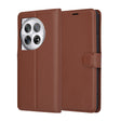 Husa de protectie Techsuit Leather Folio compatibil cu OnePlus 12, Maro