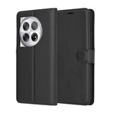 Husa de protectie Techsuit Leather Folio compatibil cu OnePlus 12, Negru