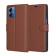 Husa de protectie Techsuit Leather Folio compatibil cu Motorola Moto G14, Maro