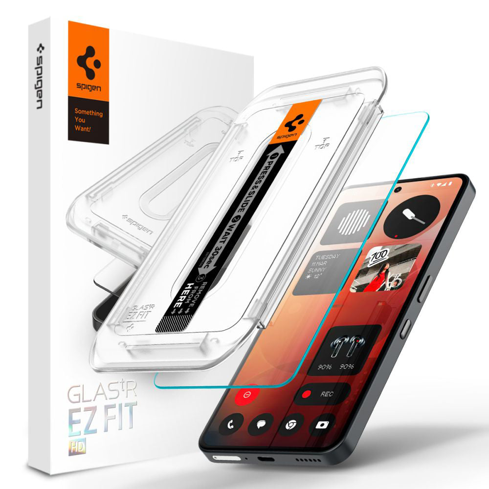 Folie de protectie Spigen Glas.tR EZ-FIT HD (AGL09429) compatibil cu Nothing Phone (3a) / (3a) Pro, Transparent