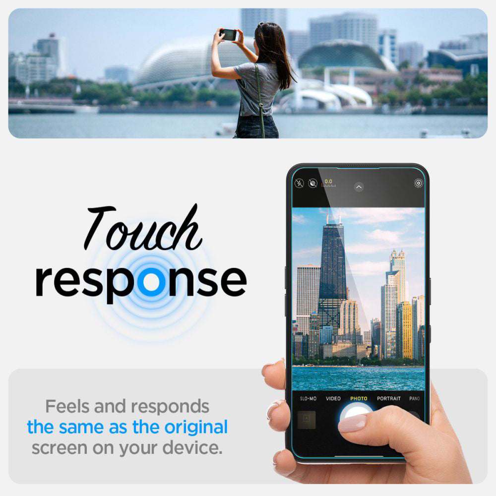 Folie de protectie Spigen Glas.tR EZ-FIT HD (AGL09429) compatibil cu Nothing Phone (3a) / (3a) Pro, Transparent