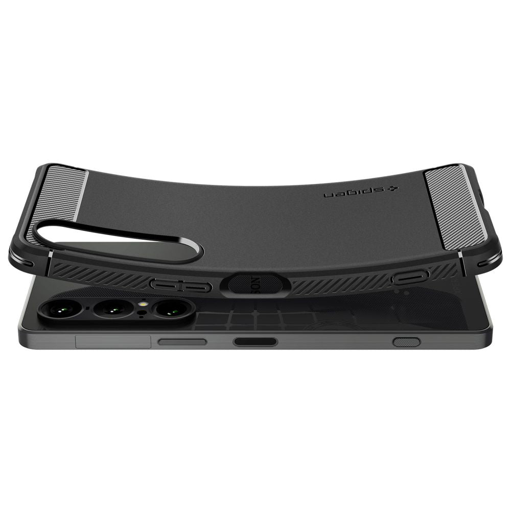 Husa de protectie Spigen Rugged Armor (ACS09591) compatibil cu Sony Xperia 1 VII, Negru Mat