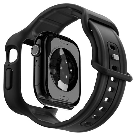 Husa de protectie smartwatch Spigen Caseology Vault (ACS09390) compatibil cu Apple Watch 10 42mm / Watch 11 42mm, Negru Mat