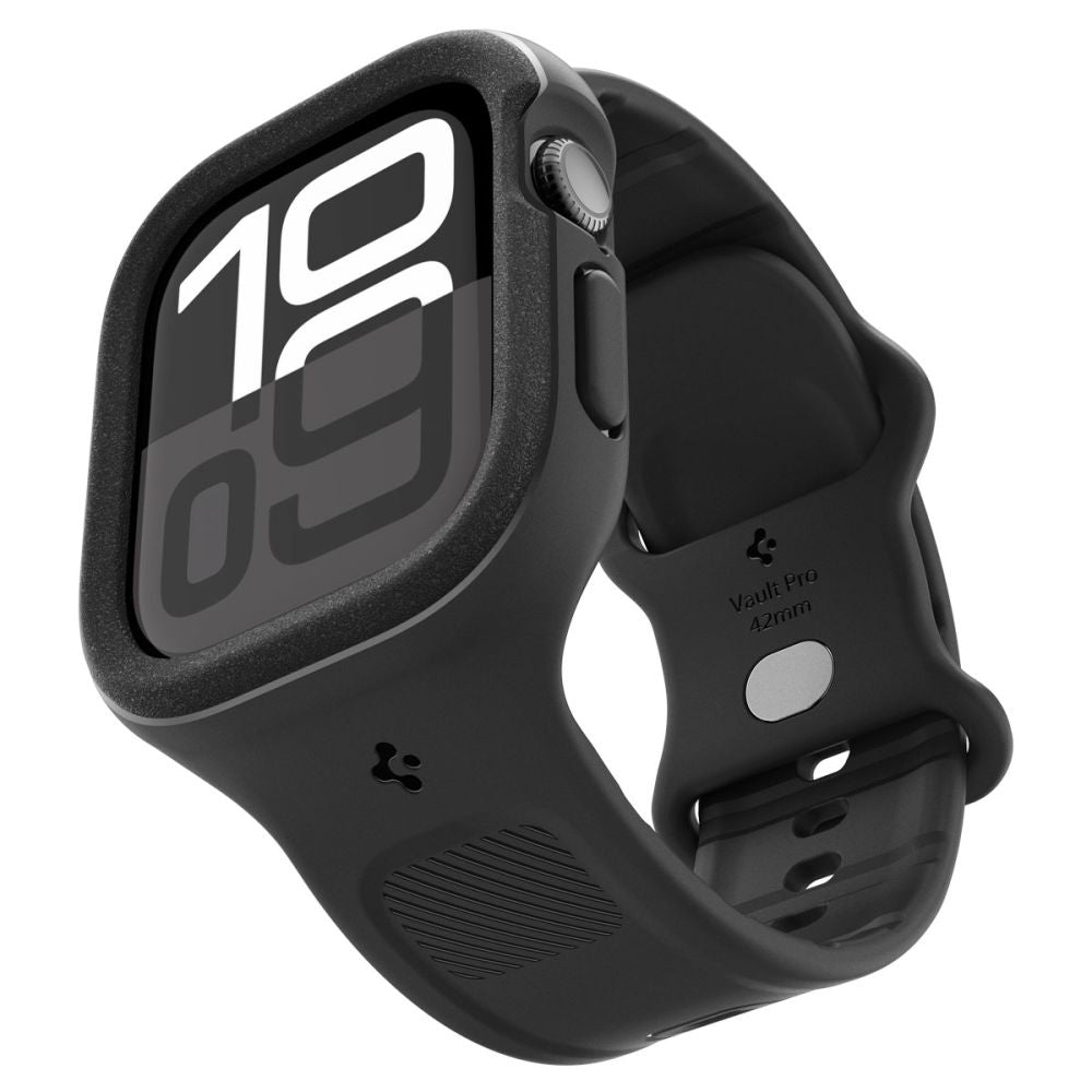 Husa de protectie smartwatch Spigen Caseology Vault (ACS09390) compatibil cu Apple Watch 10 42mm / Watch 11 42mm, Negru Mat